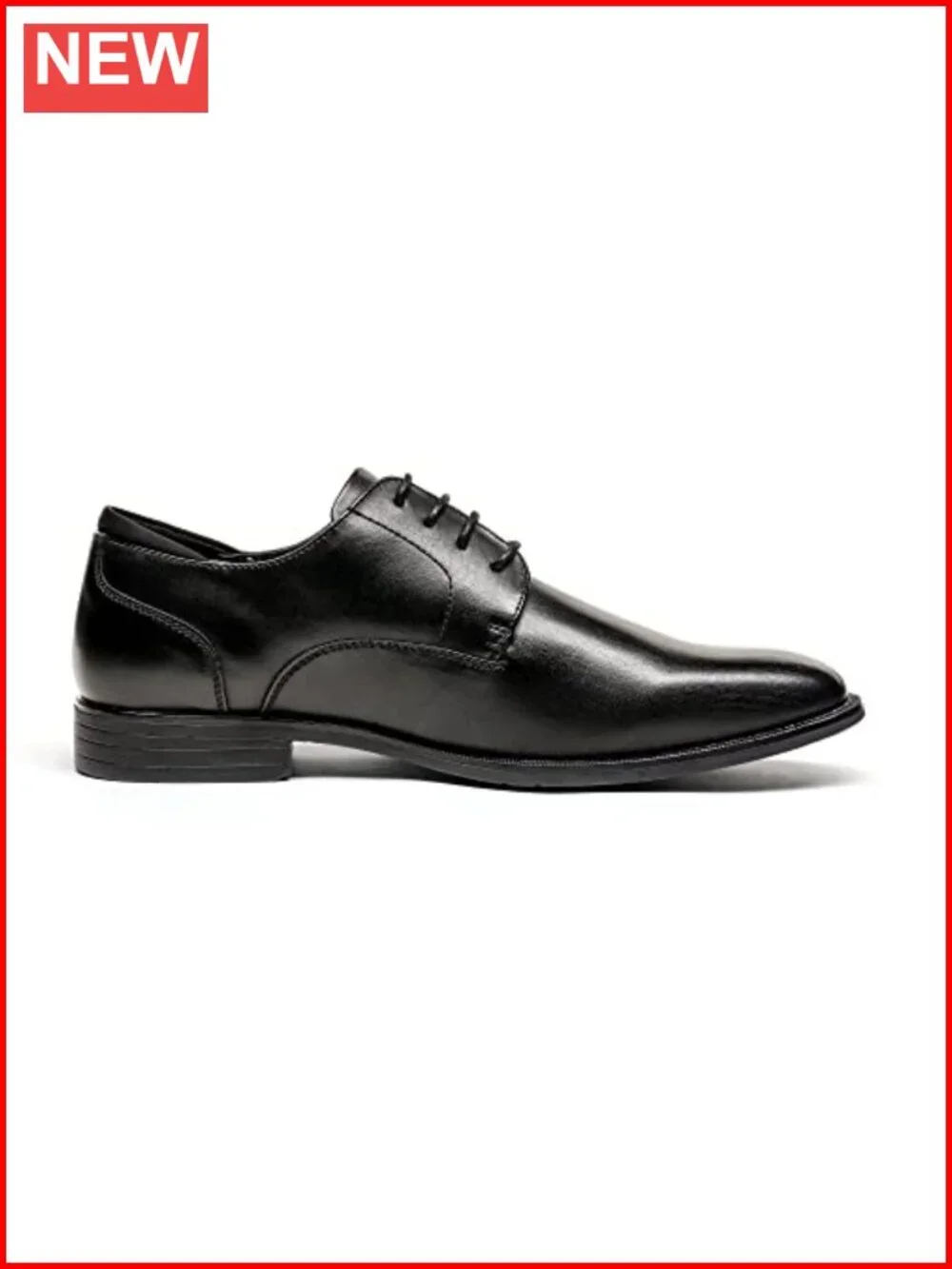 Men's Plain-Toe Derby Oxfords with PU Insole - Faux Leather